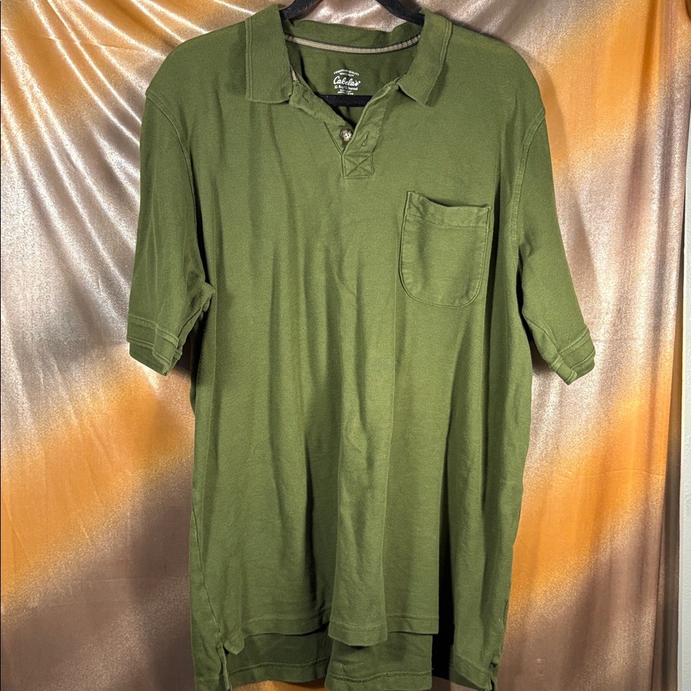 Cabela's Forest‎ Green Polo Shirt XL box ii